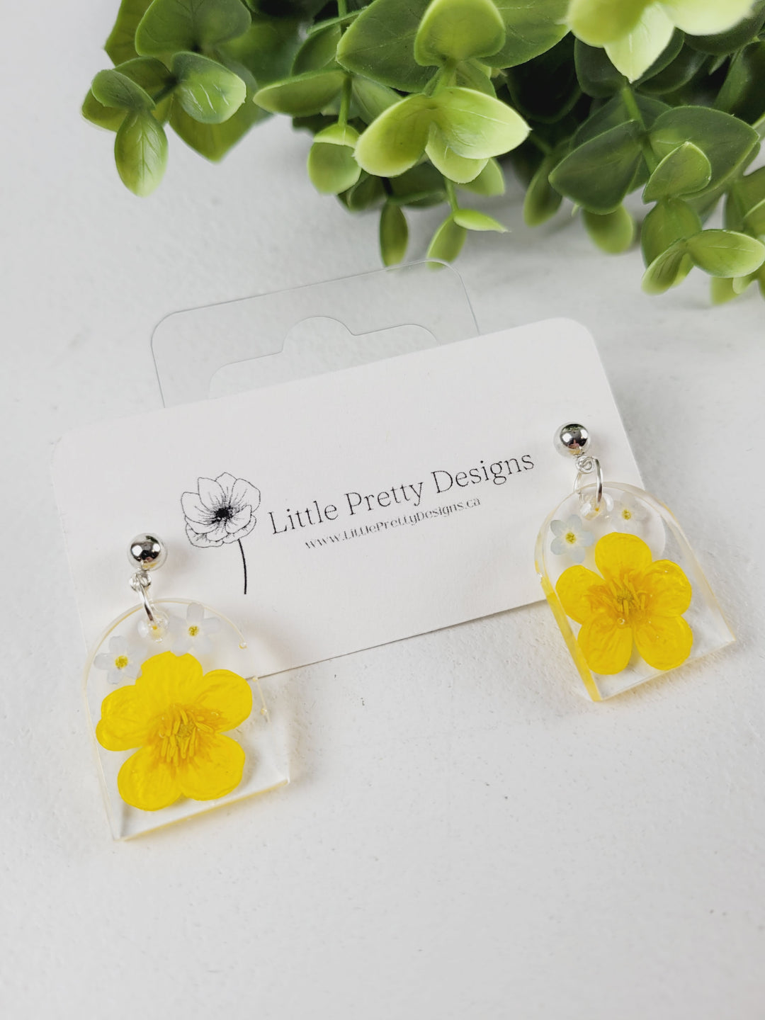 Little Pretty Designs, Pressed Flower Earrings