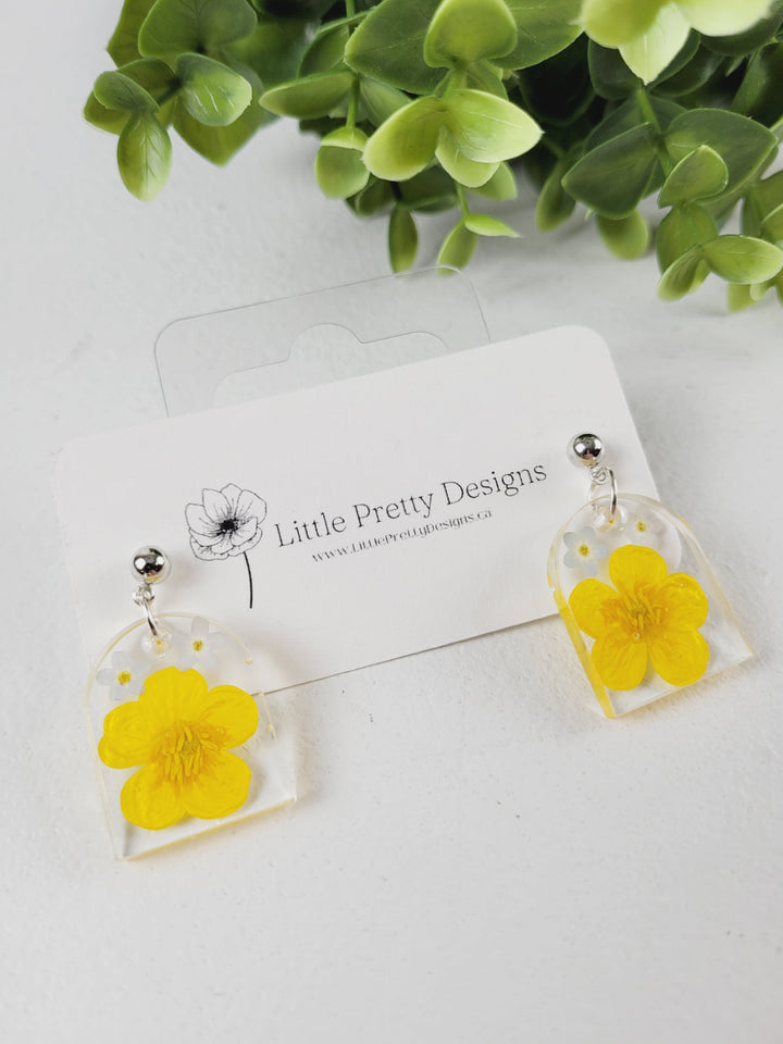 Little Pretty Designs, Pressed Flower Earrings