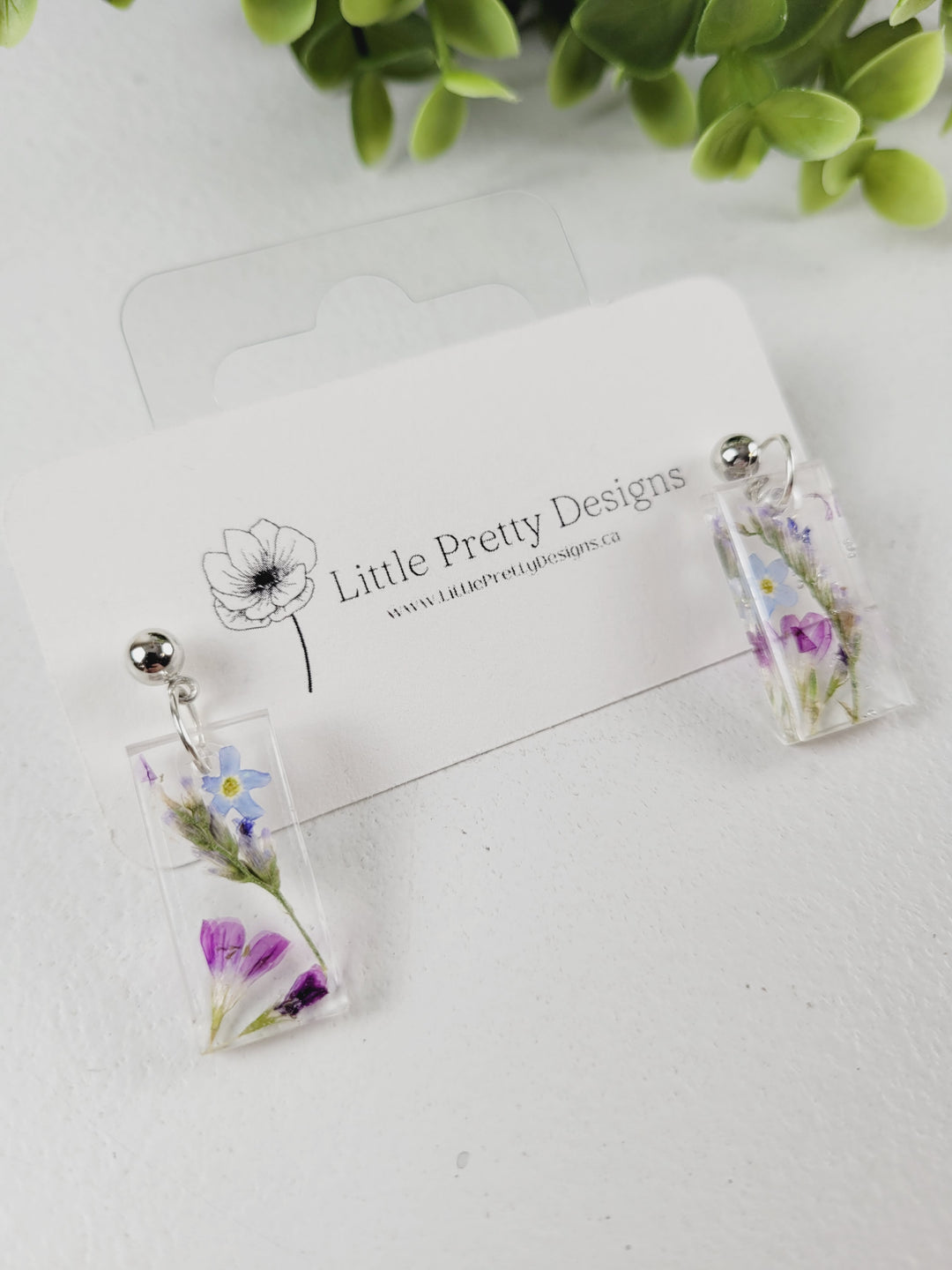 Little Pretty Designs, Pressed Flower Earrings