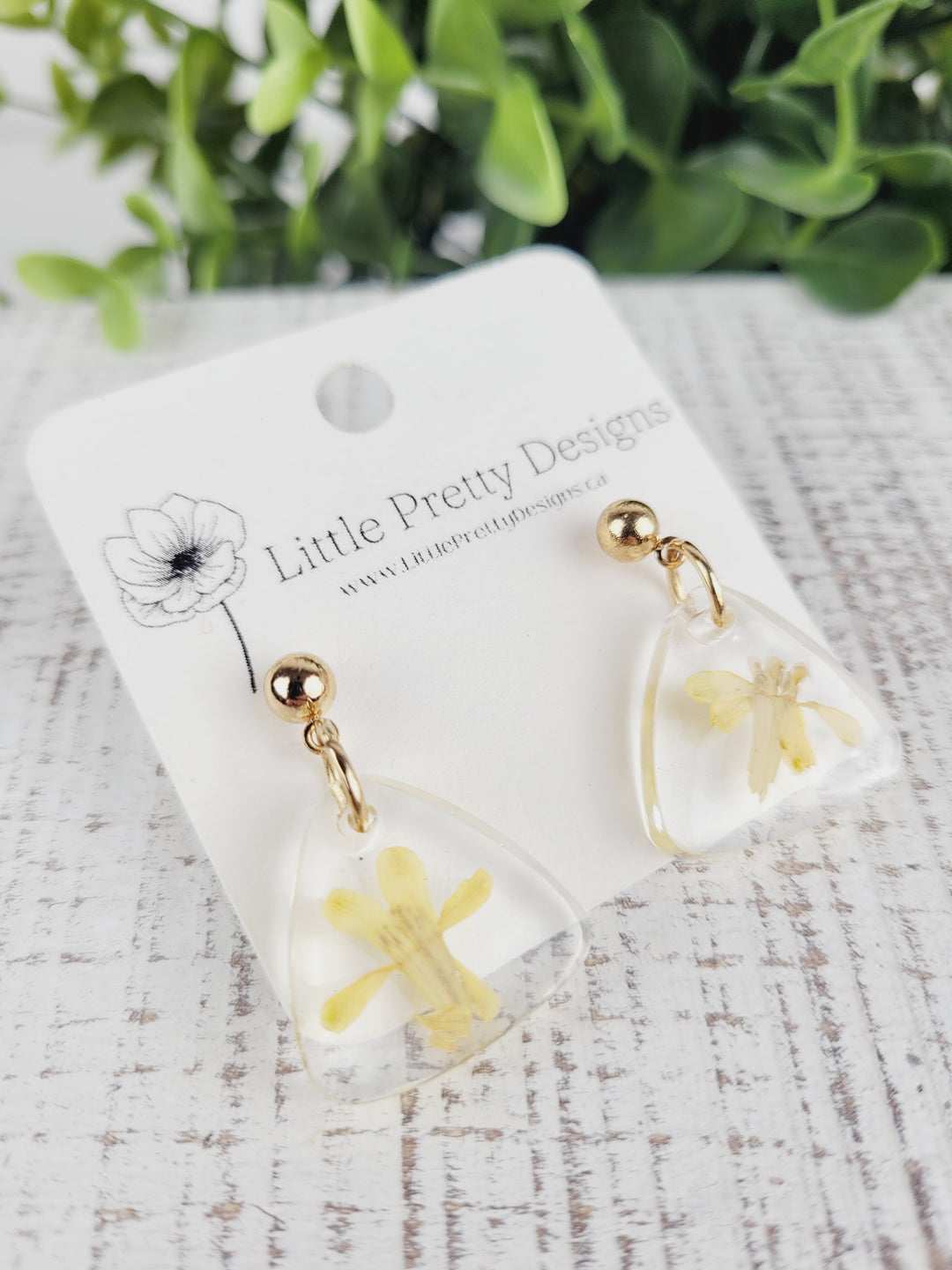 Little Pretty Designs, Pressed Flower Earrings