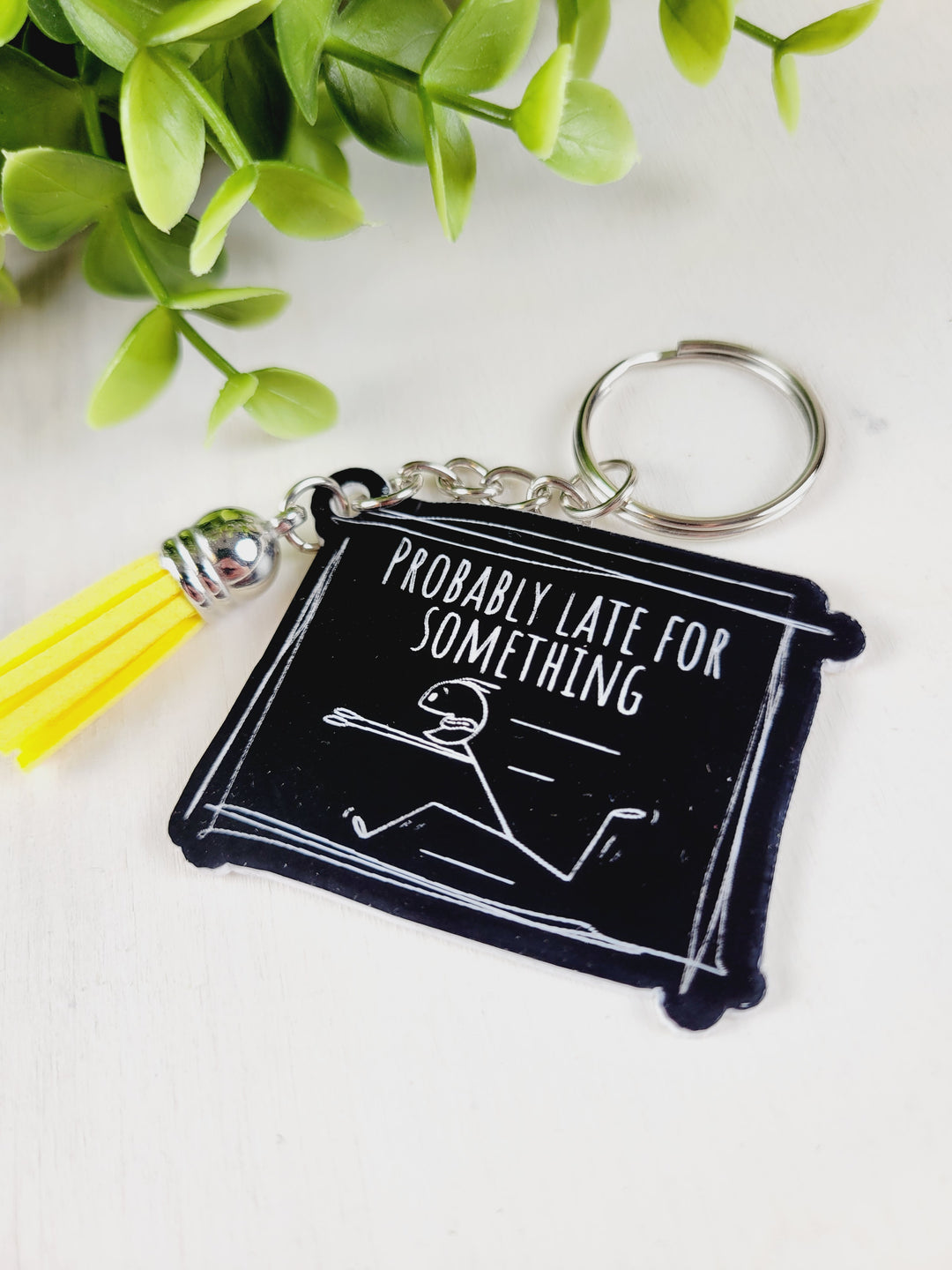 Rough Cut Dezigns, Engraved Acrylic Stick Man Keychains