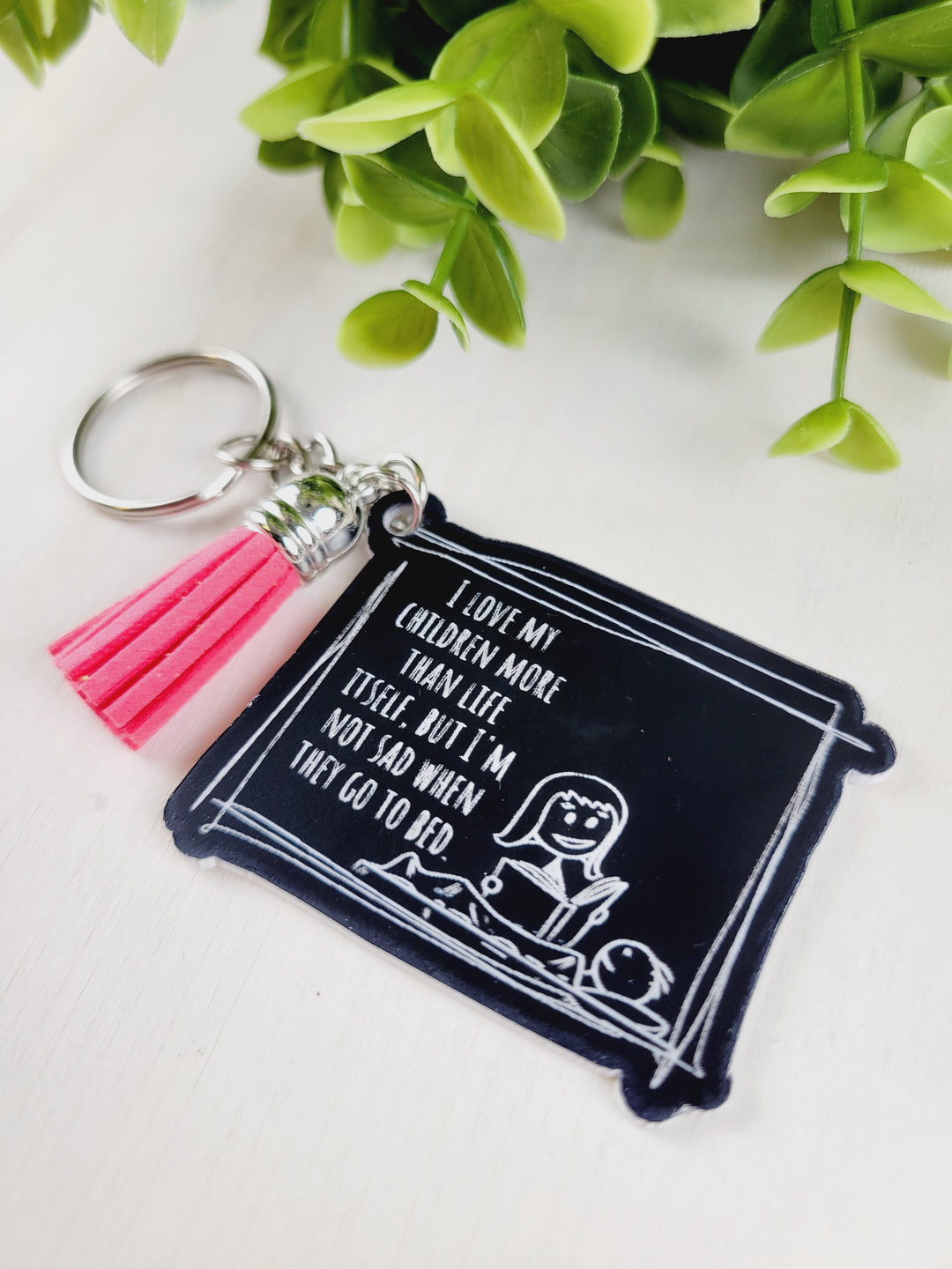 Rough Cut Dezigns, Engraved Acrylic Stick Man Keychains