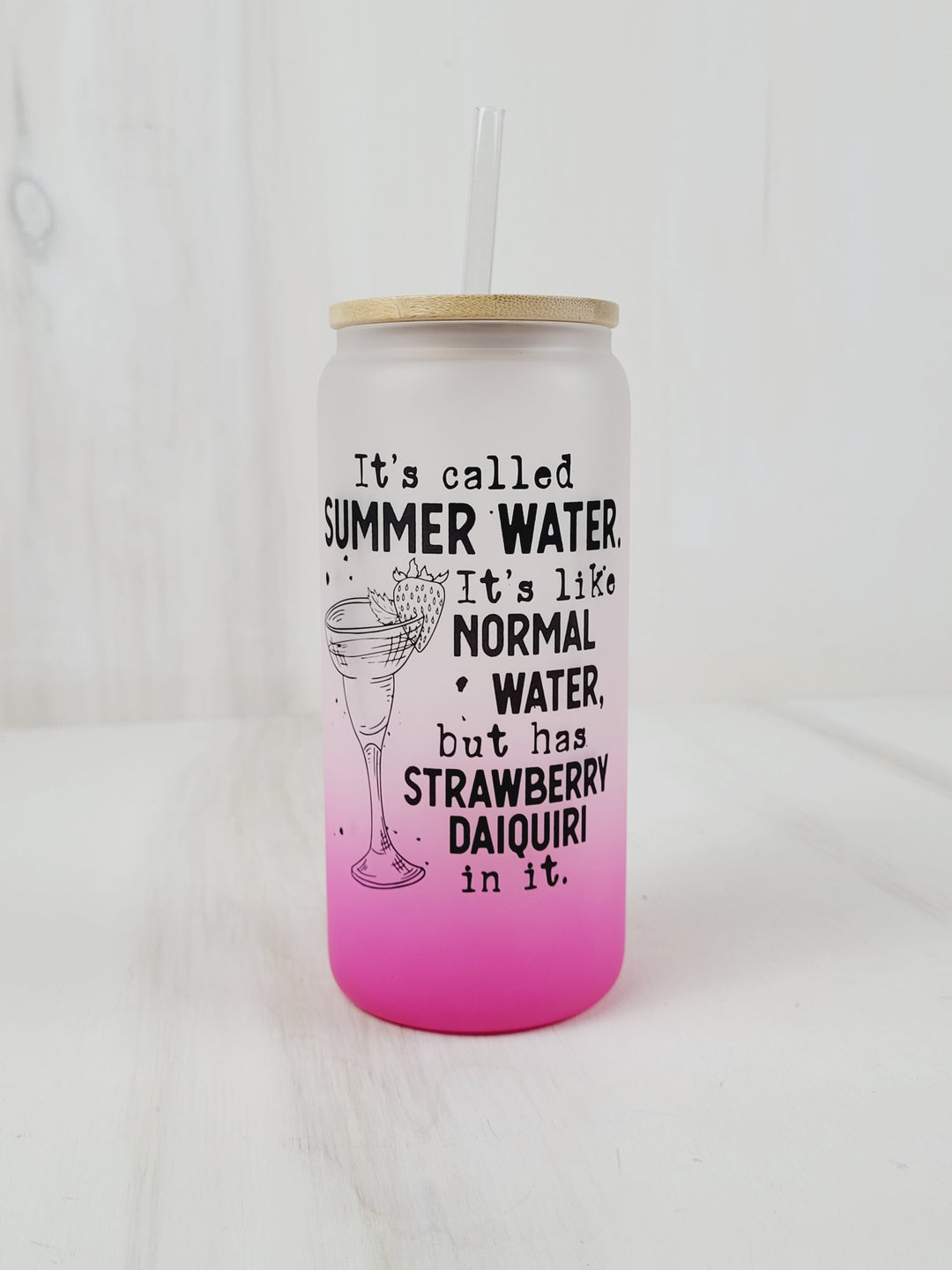 Lindsay's Creations, Fog & Glitter Glass Tumbler with Lid