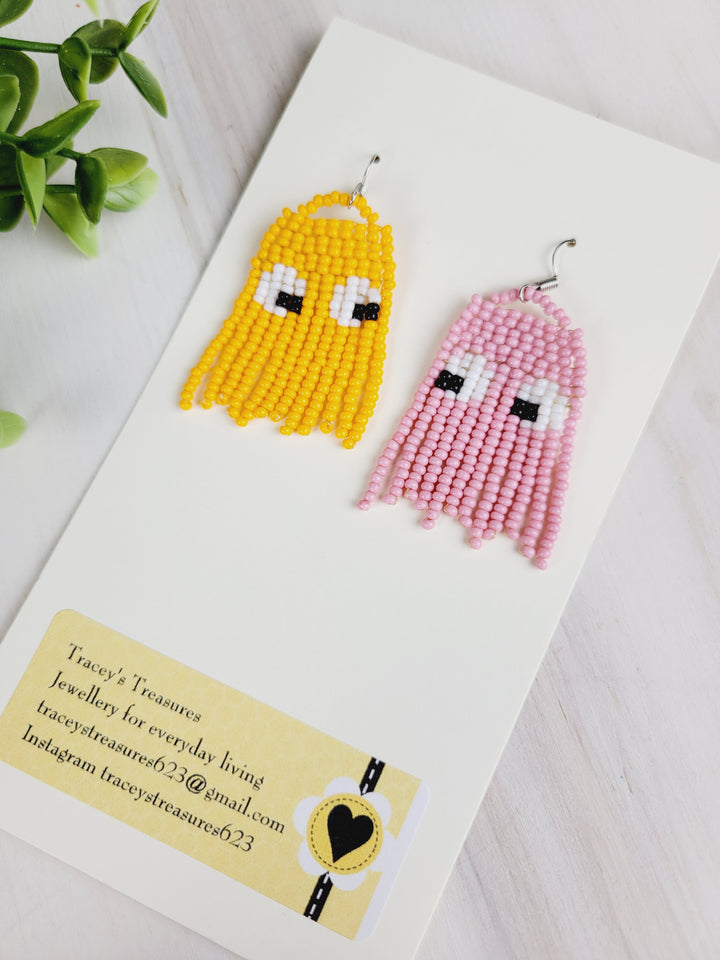 Tracey's Treasures, Large Dangle Beaded Earrings