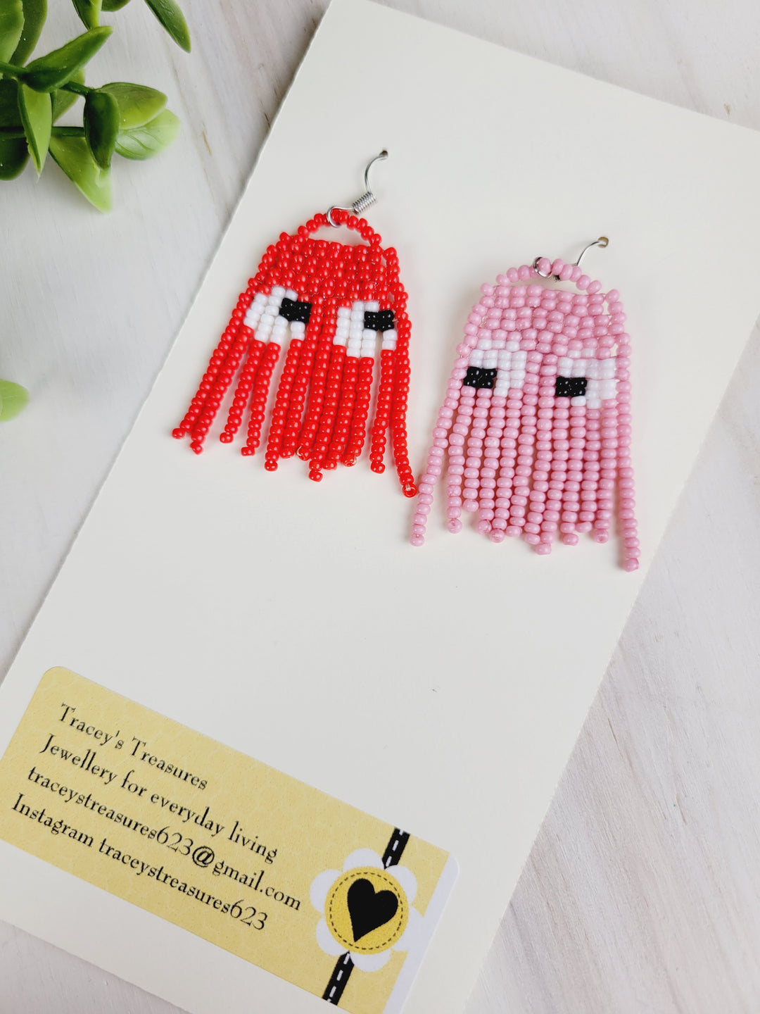 Tracey's Treasures, Large Dangle Beaded Earrings