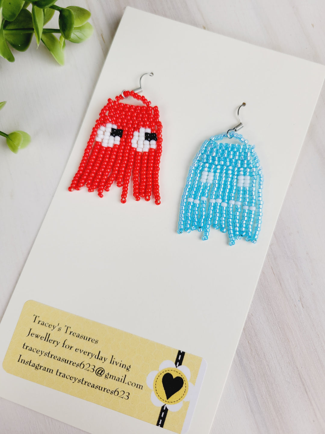 Tracey's Treasures, Large Dangle Beaded Earrings