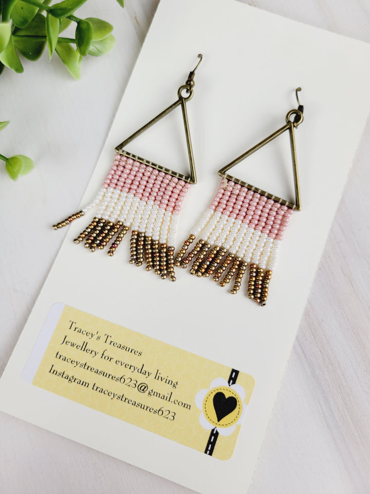 Tracey's Treasures, Large Dangle Beaded Earrings