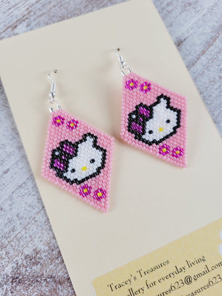 Tracey's Treasures, Large Dangle Beaded Earrings