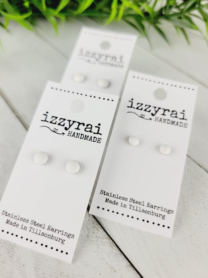 Izzyrai Handmade, Matte Finish Stud Earrings