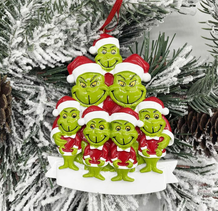 Lindsay's Creations, Ceramic Personalized Ornaments - Grinch