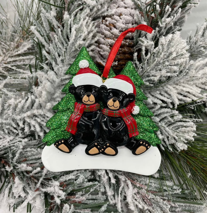 Lindsay's Creations, Ceramic Personalized Ornaments - Black Bears
