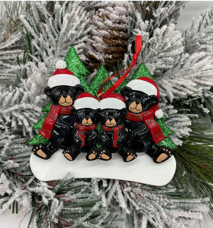 Lindsay's Creations, Ceramic Personalized Ornaments - Black Bears