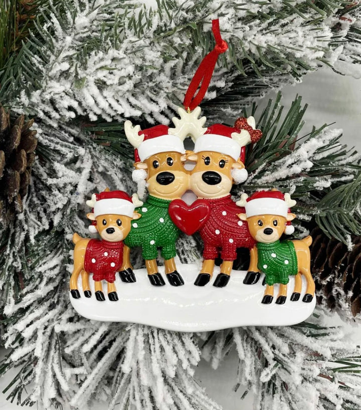 Lindsay's Creations, Ceramic Personalized Ornaments - Reindeers