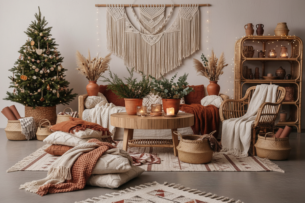 cozy christmas boho