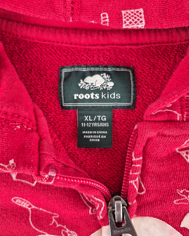 Pre-Loved Roots Canada Zipper Hoodie Girls 11-12Y | Betty’s Marketplace