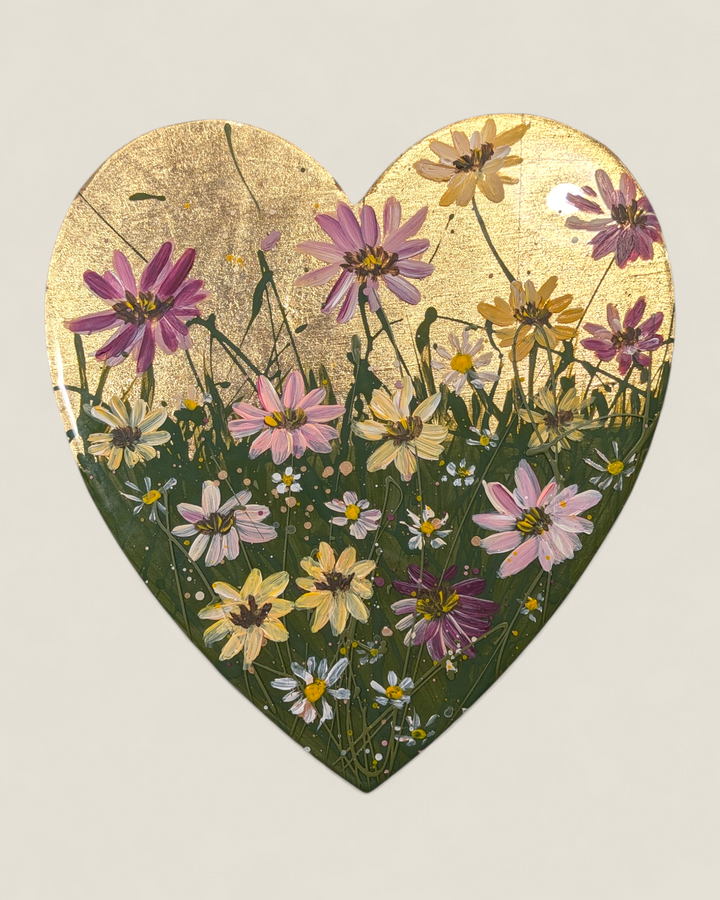 Kristi Scott Art, Resin Flower Meadow Wall Art with Resin