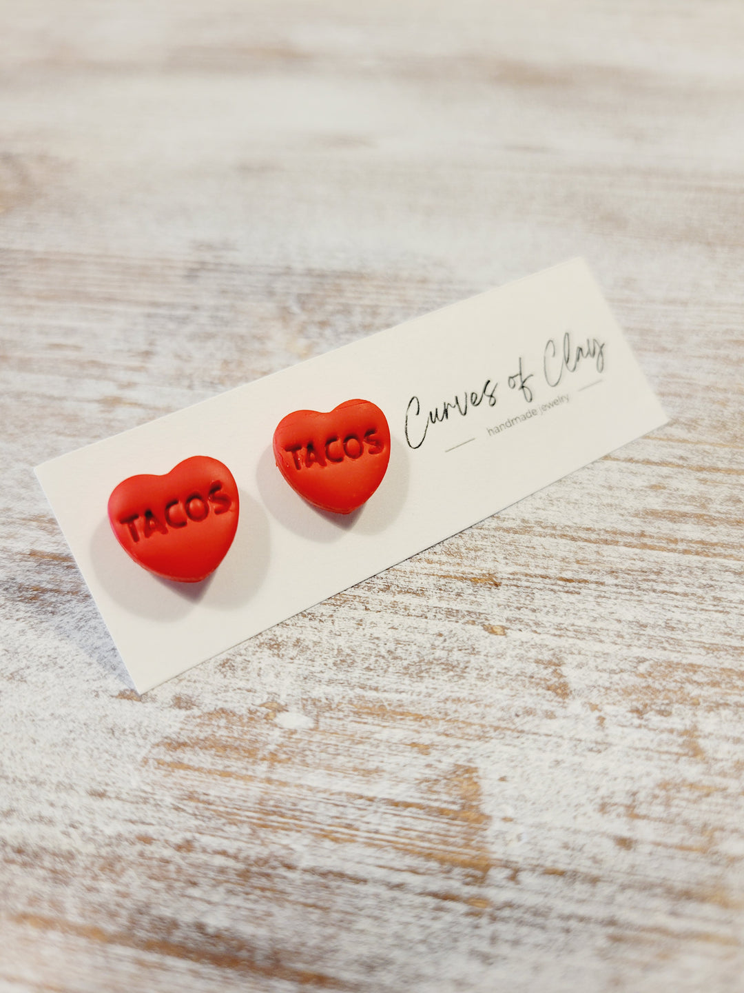 Curves of Clay, Valentine & Love Inspired Stud Earrings