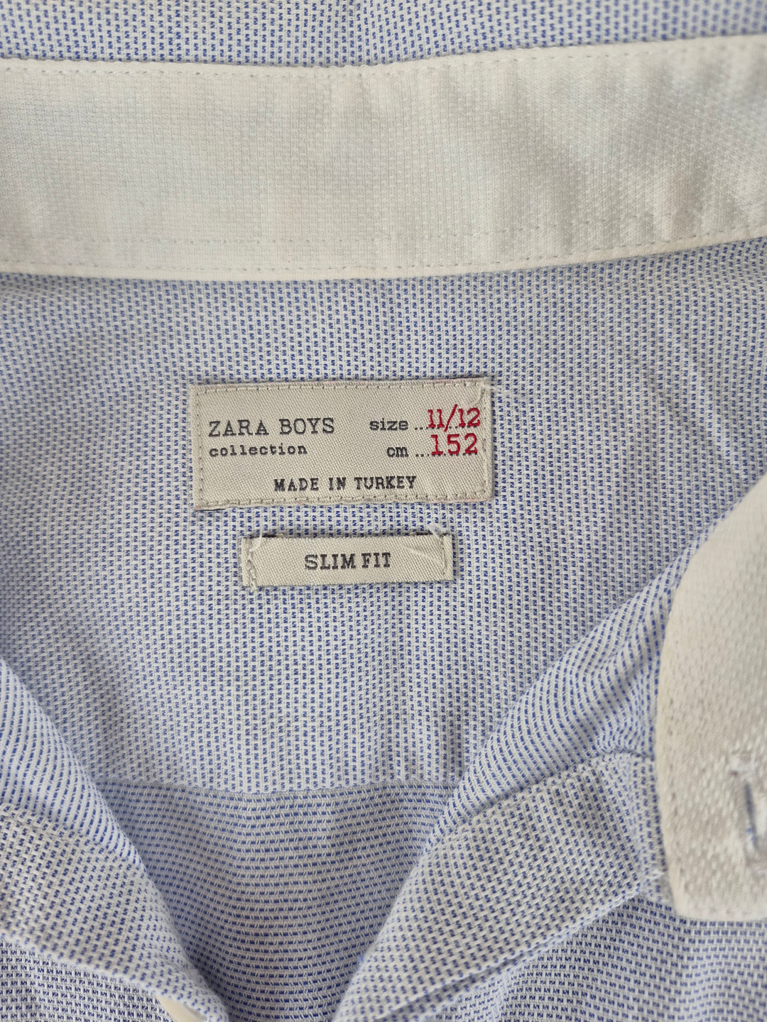 Pre-Loved Zara Blue Patterned Dress Shirt Boys 11-12Y | Betty’s Marketplace