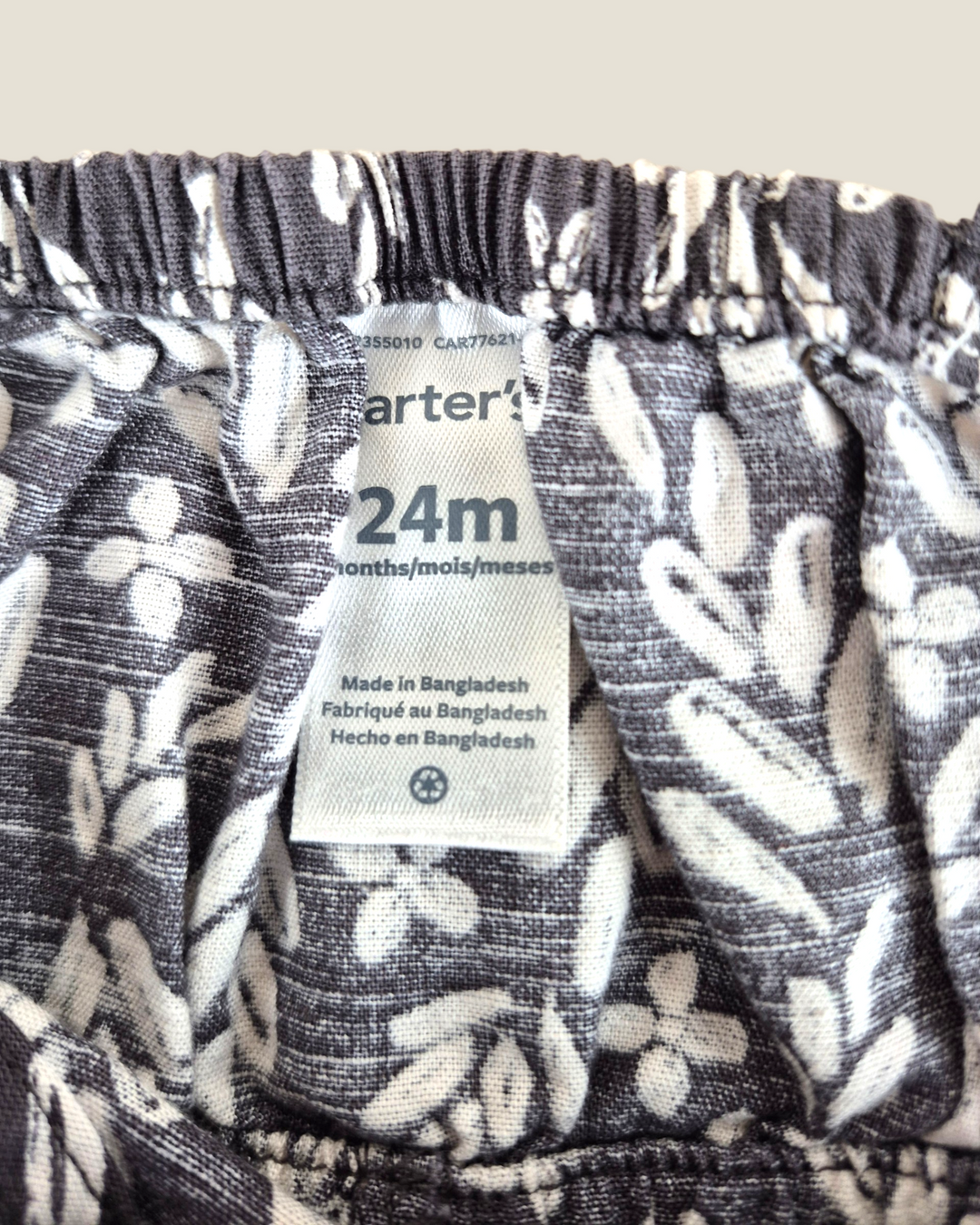 Pre-Loved Carter's Grey Floral Romper Girls 24M | Betty’s Marketplace
