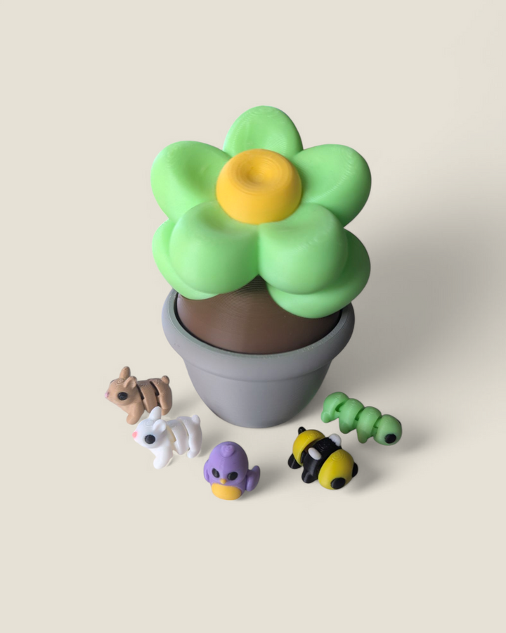 Marlin Fine Craft 3D, Flowers in Pots with Micro Mini Toy Sets