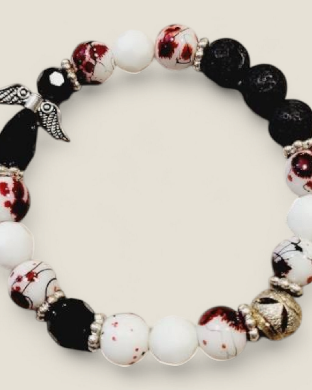 Designed By Me - RAS, Lava Bead Angel Bracelets
