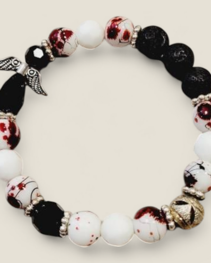 Designed By Me - RAS, Lava Bead Angel Bracelets