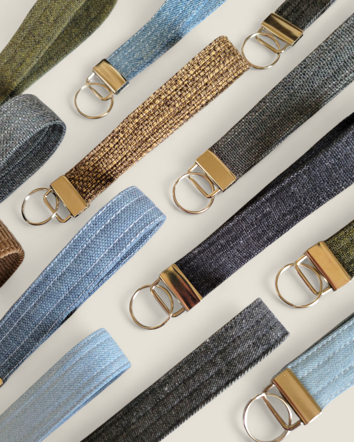 Izzyrai Handmade, Solid Colour Fabric Key Fobs