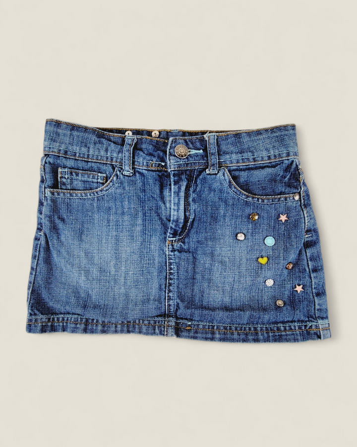 JOE FRESH DENIM EMBELISHED SKIRT GIRLS 8Y PRE-LOVED
