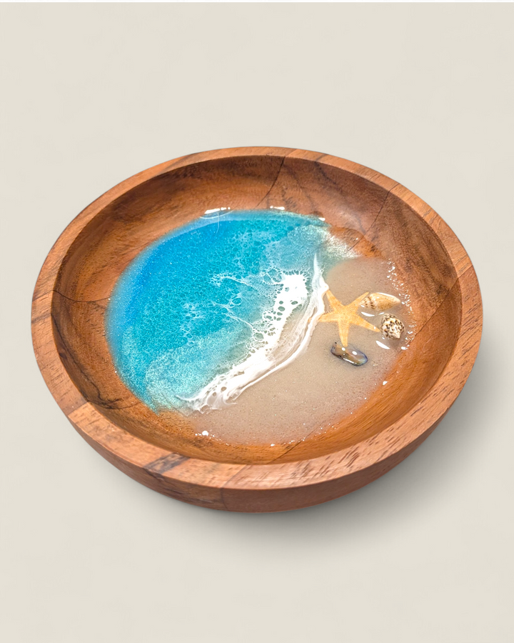 Kristi Scott Art, Wood & Resin Shoreline Ring Bowls & Dishes