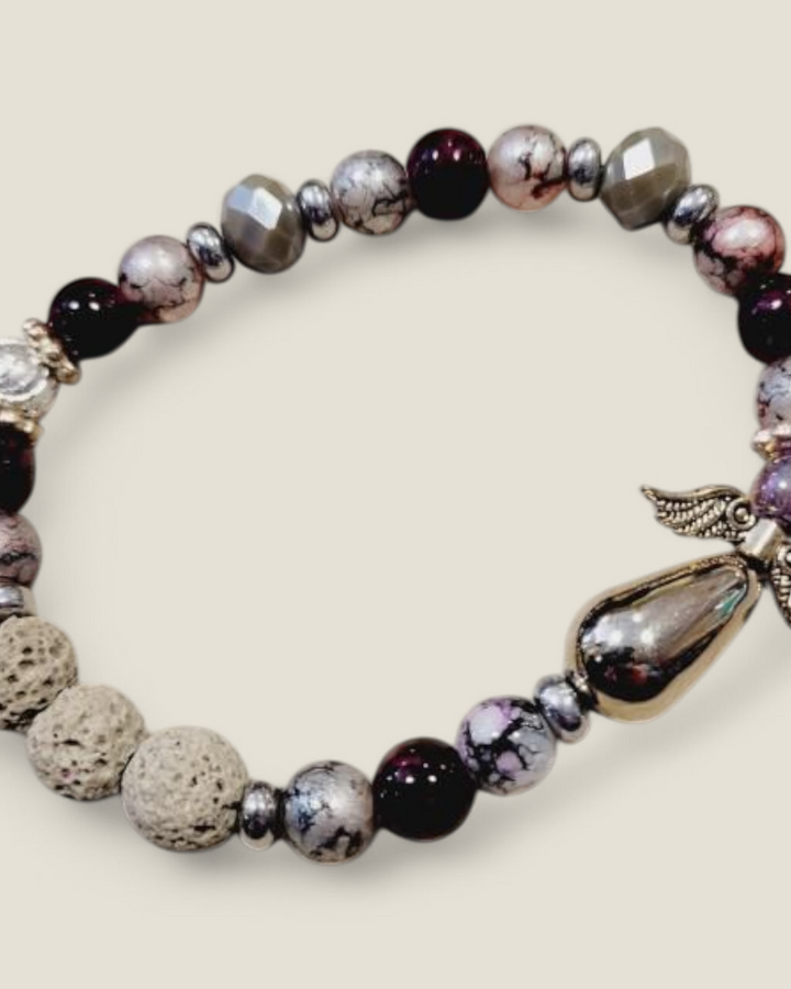 Designed By Me - RAS, Lava Bead Angel Bracelets