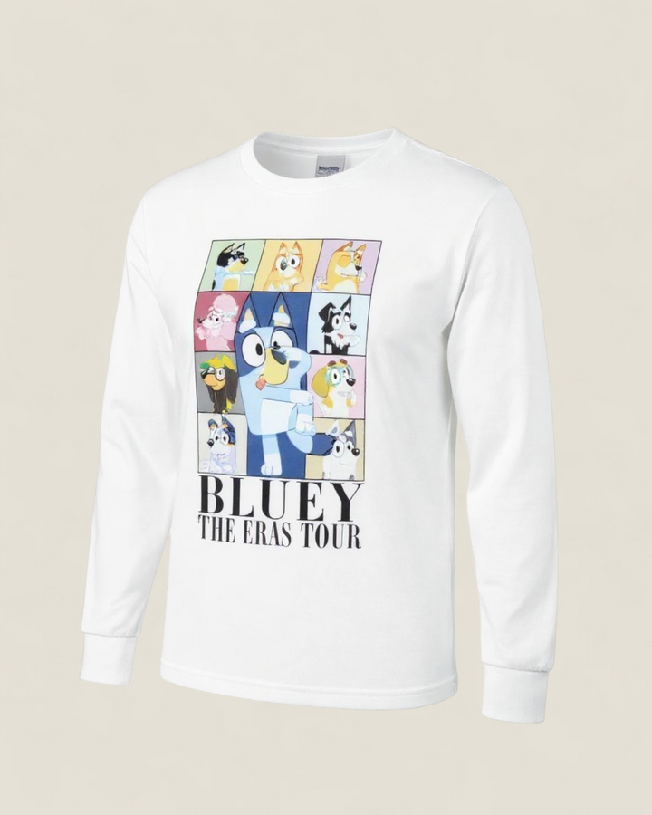 June & Co Designs, Bluey Eras Long Sleeve Youth T-Shirts