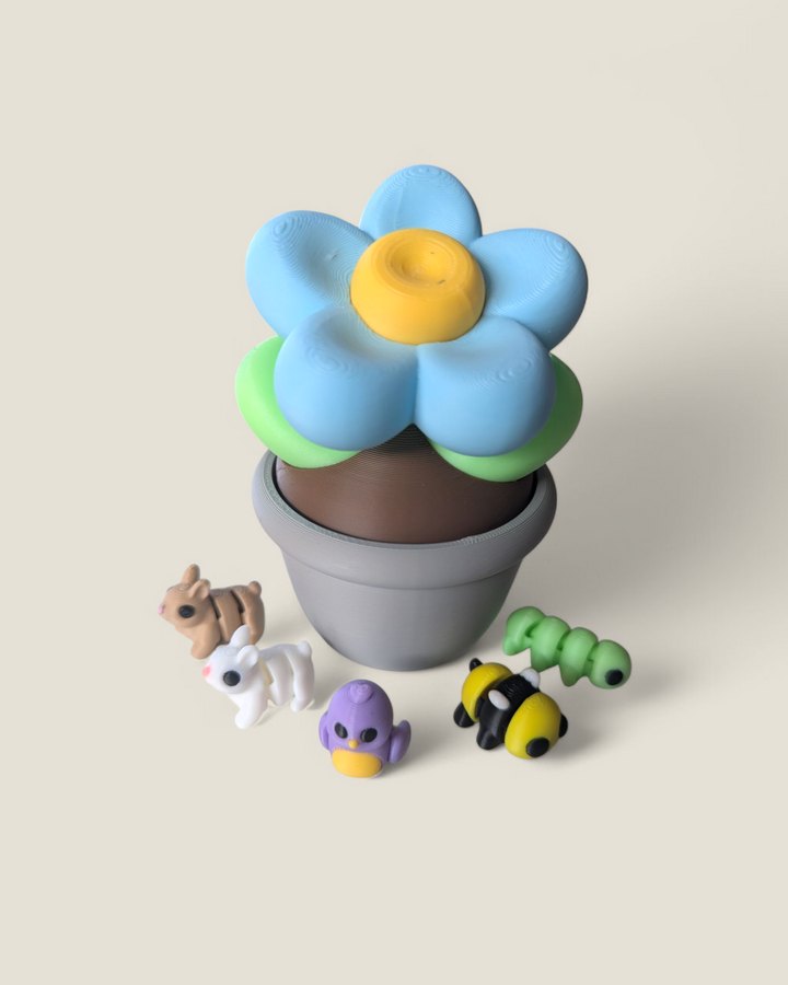 Marlin Fine Craft 3D, Flowers in Pots with Micro Mini Toy Sets