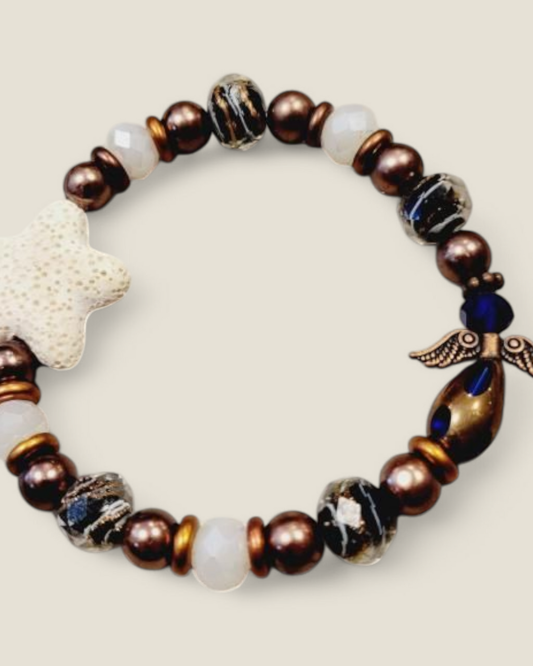 Designed By Me - RAS, Lava Bead Angel Bracelets