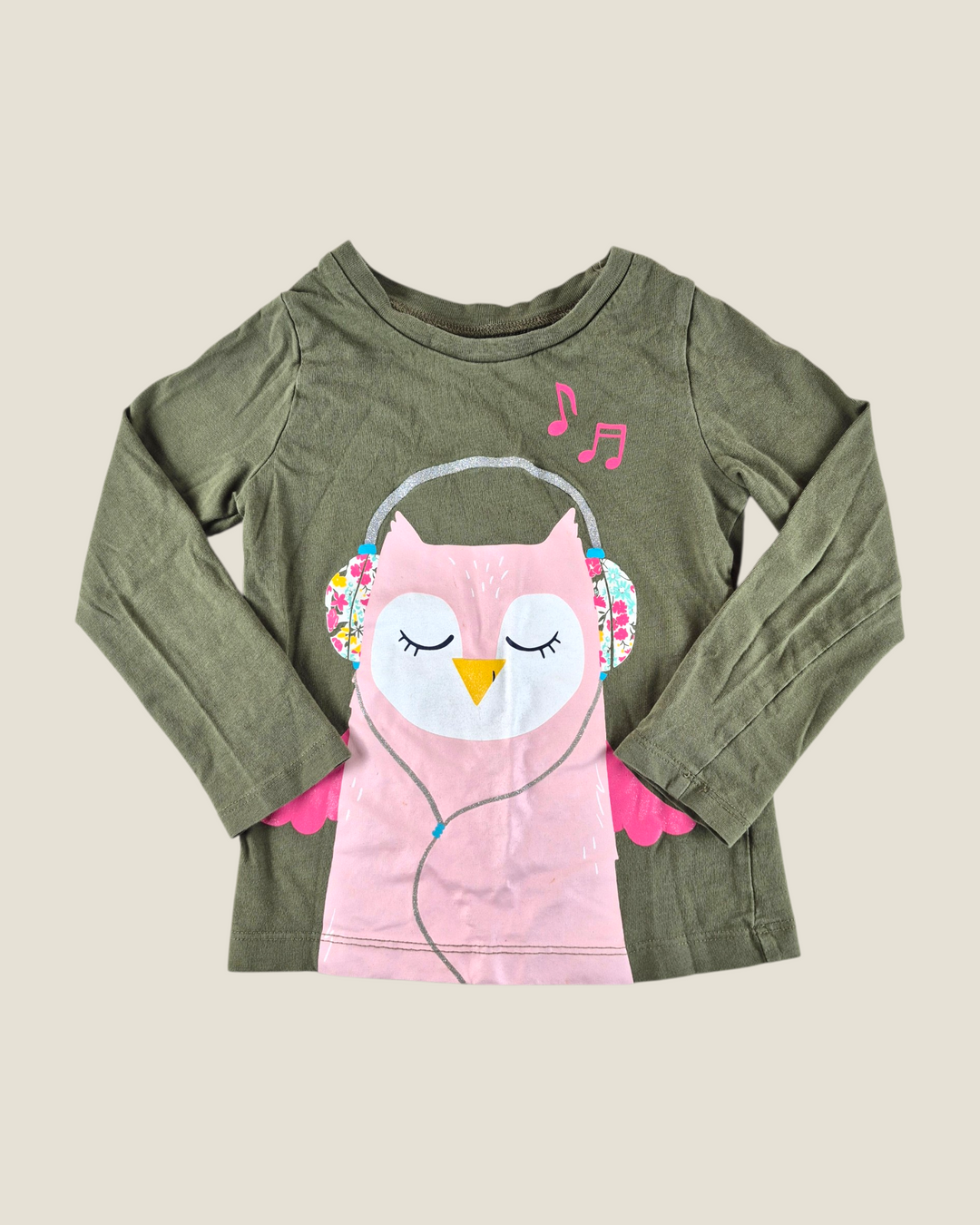 Pre-Loved Carter's Owl Long Sleeve Top Girls 3Y | Betty’s Marketplace