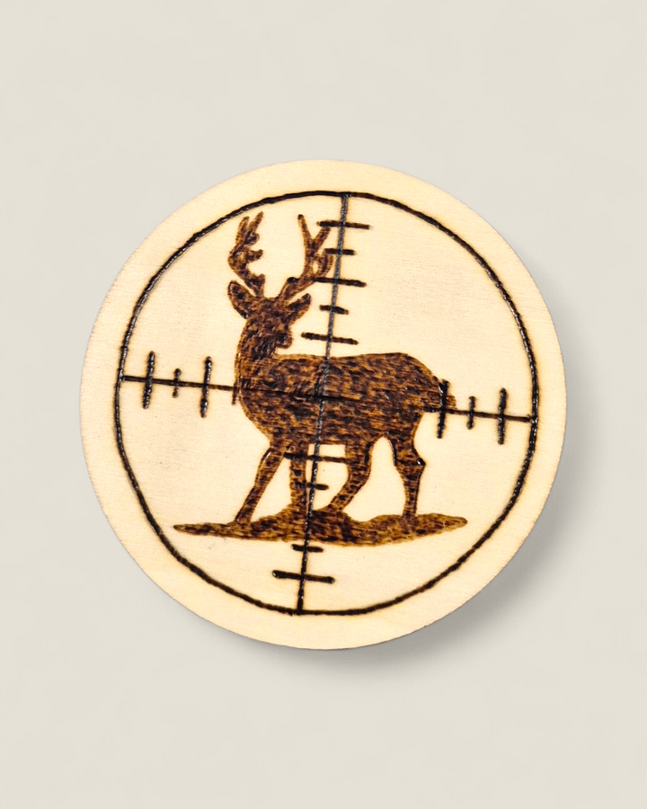 Marked In Wood, Wood Burnt Cork Backed Coasters