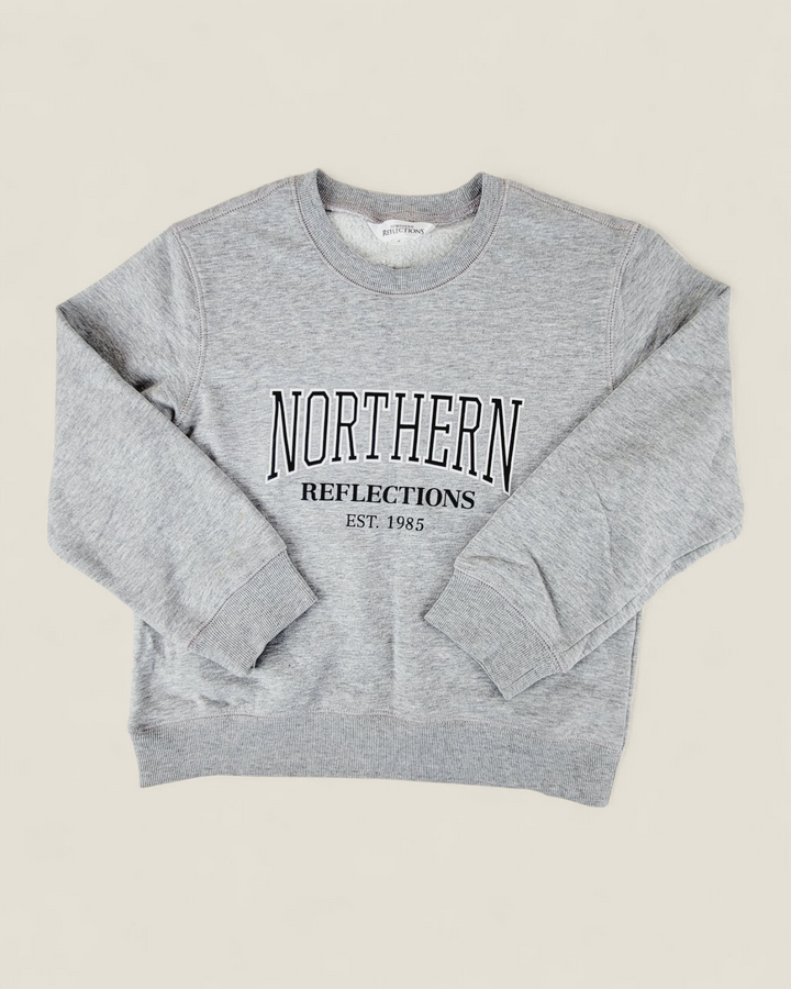 NORTHERN REFLECTIONS GREY SWEATER GIRLS APPROX 7-8Y PRE-LOVED