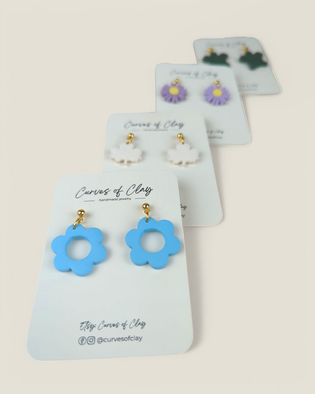 Curves of Clay, Everyday Dangle Earrings