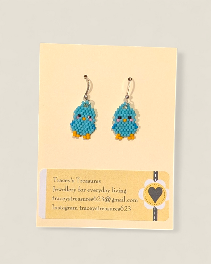 Handmade Easter Beaded Dangle Earrings, Tracey's Treasures