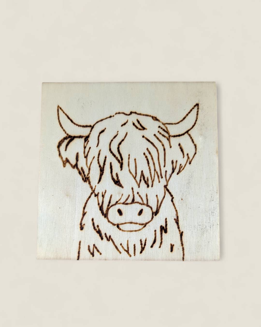 Marked In Wood, Wood Burnt Cork Backed Coasters