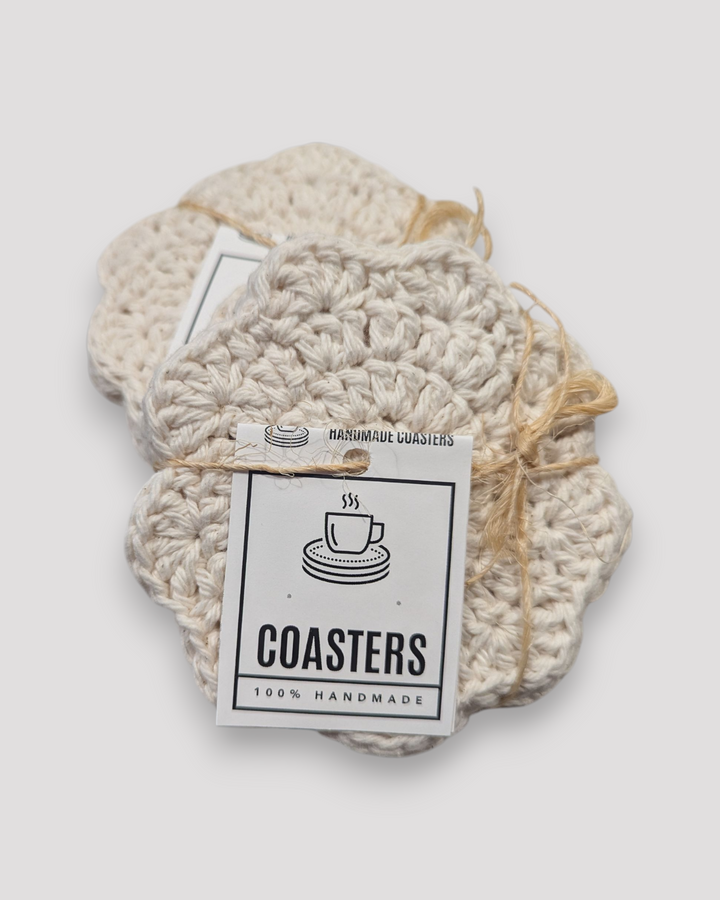 Pink Blossom Crochet, Crochet Coaster Sets of 4