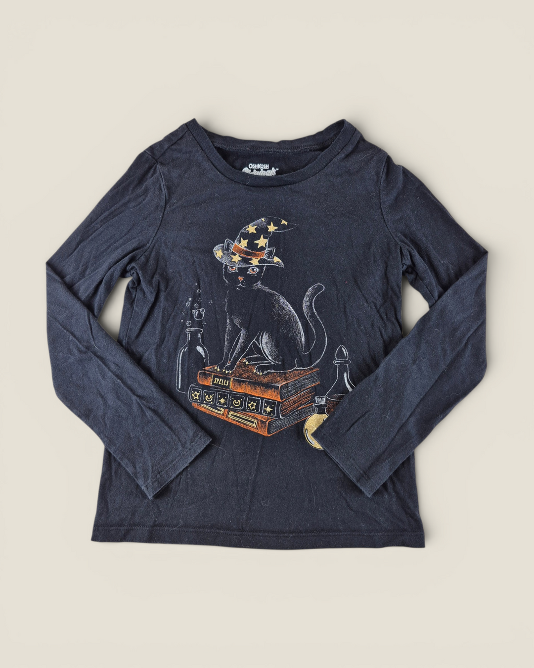 Pre-Loved Oshkosh Black Cat Top Girls 6Y | Betty’s Marketplace