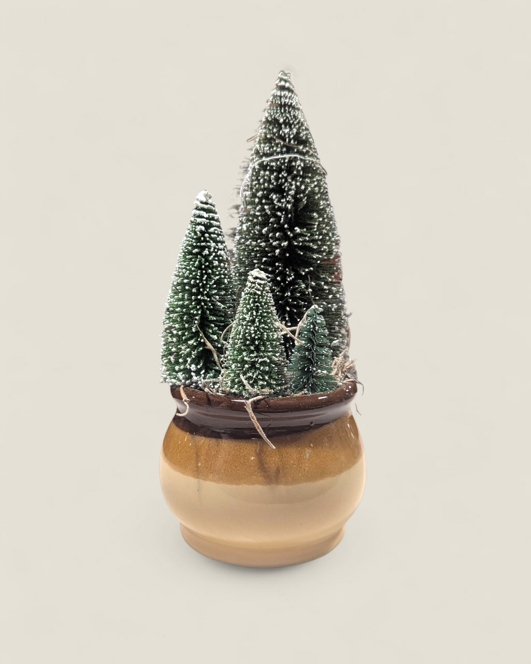 Three-Thirty Design Co, Holiday Bottle Brushed Trees in Vintage Pieces