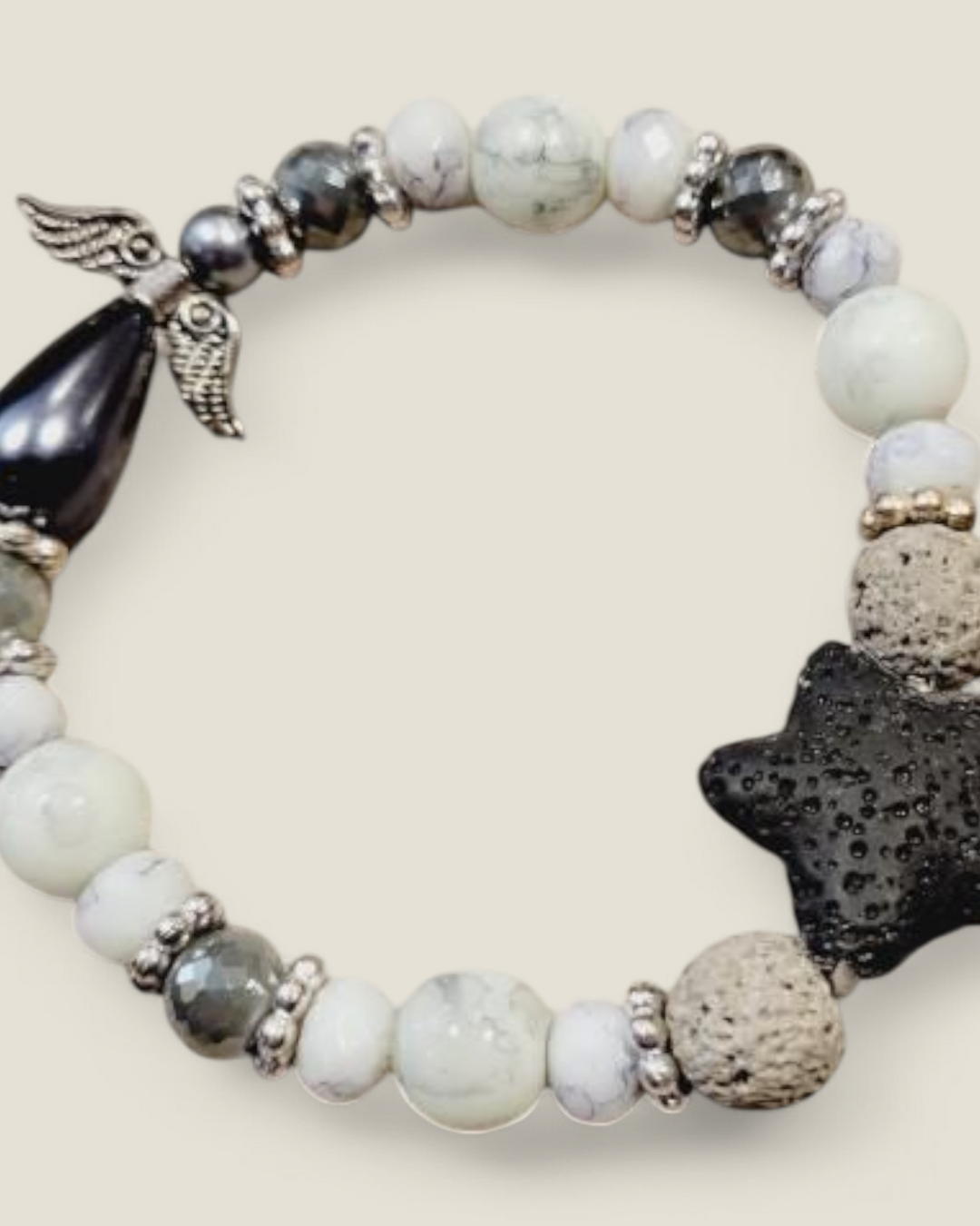 Designed By Me - RAS, Lava Bead Angel Bracelets