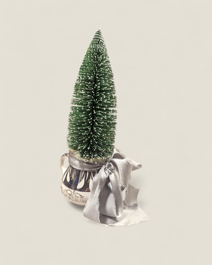 Three-Thirty Design Co, Holiday Bottle Brushed Trees in Vintage Pieces