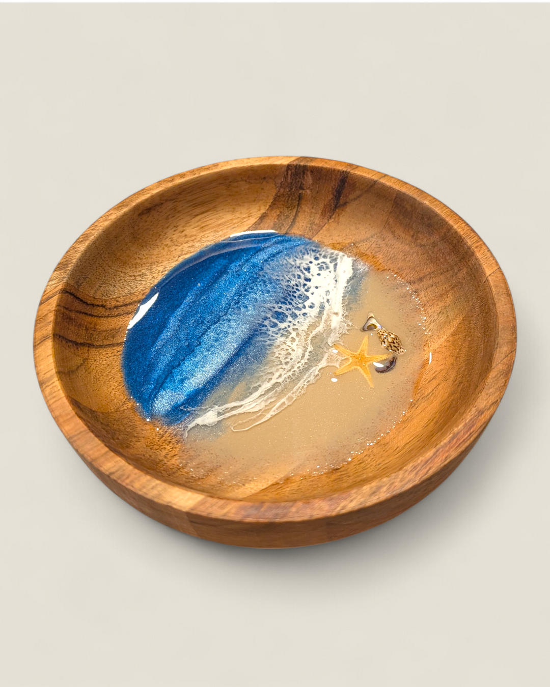 Kristi Scott Art, Wood & Resin Shoreline Ring Bowls & Dishes