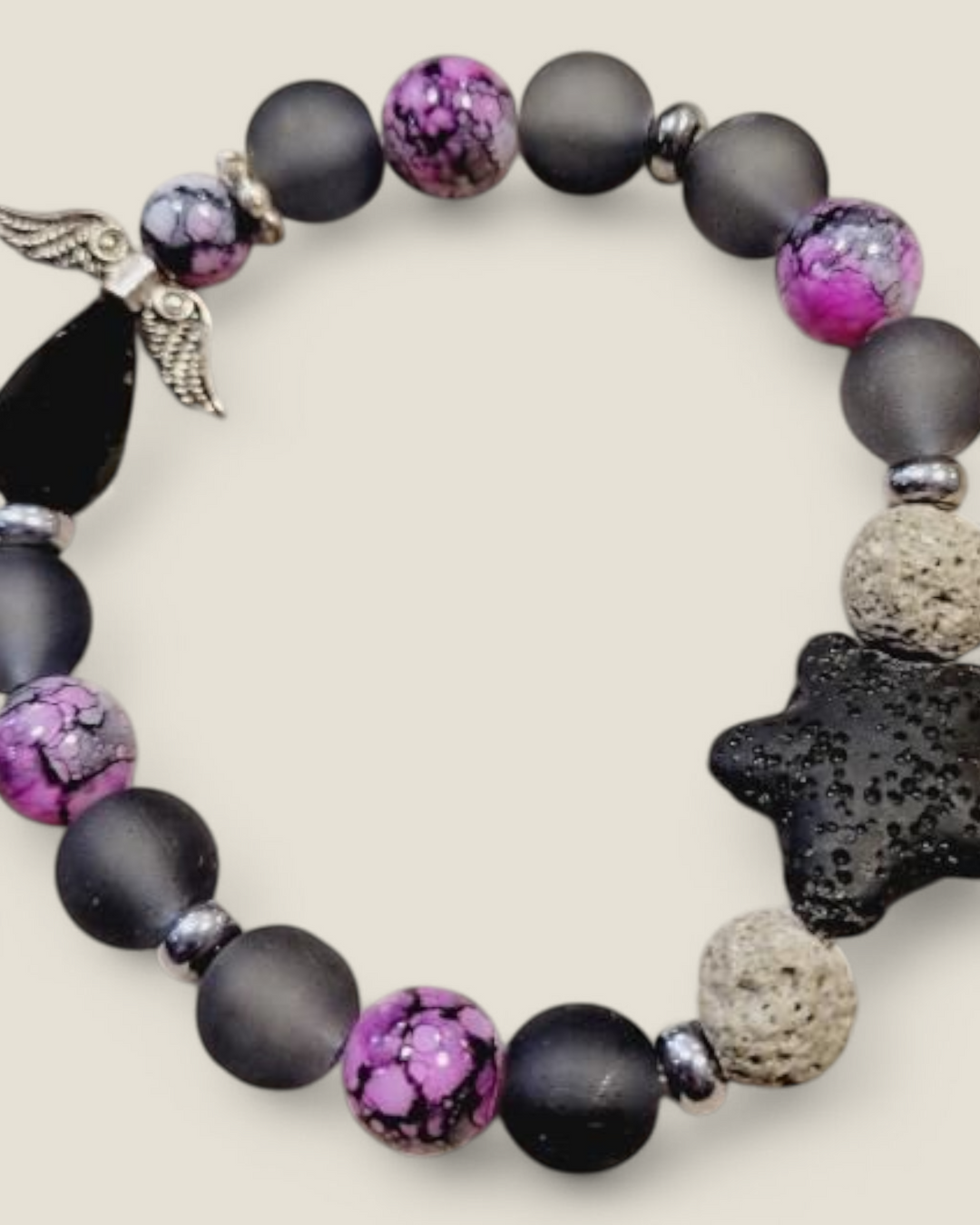 Designed By Me - RAS, Lava Bead Angel Bracelets