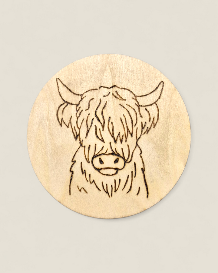 Marked In Wood, Wood Burnt Cork Backed Coasters
