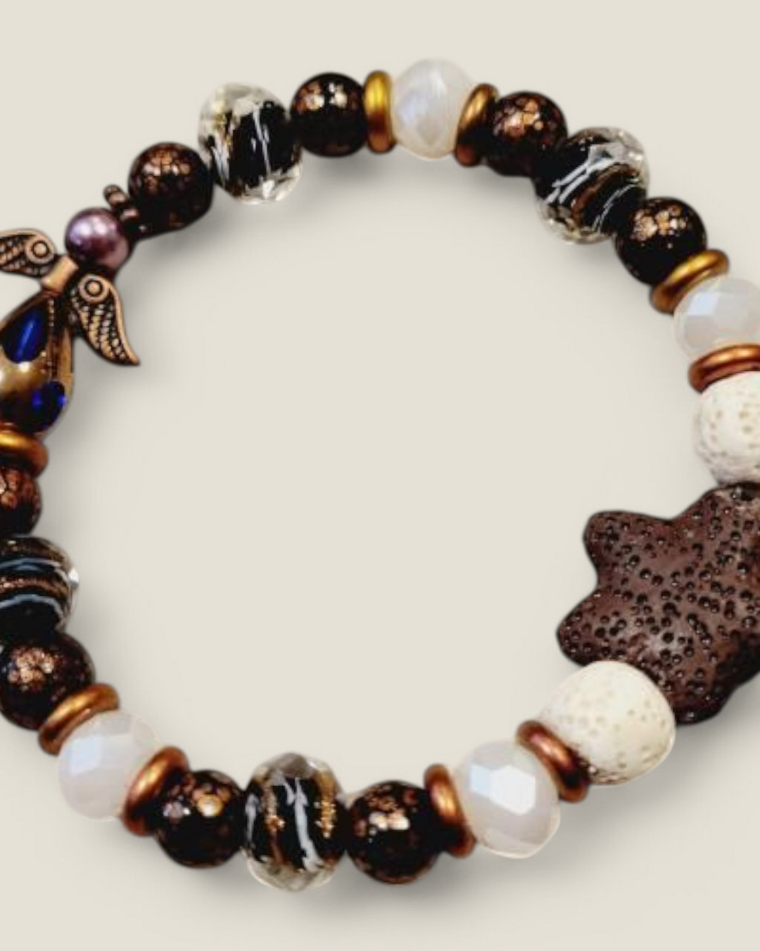 Designed By Me - RAS, Lava Bead Angel Bracelets