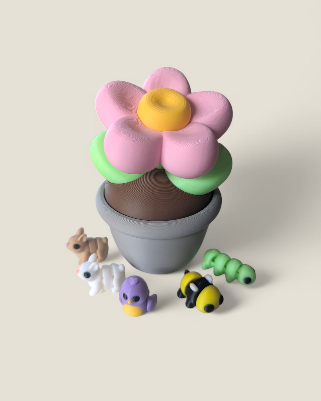 Marlin Fine Craft 3D, Flowers in Pots with Micro Mini Toy Sets