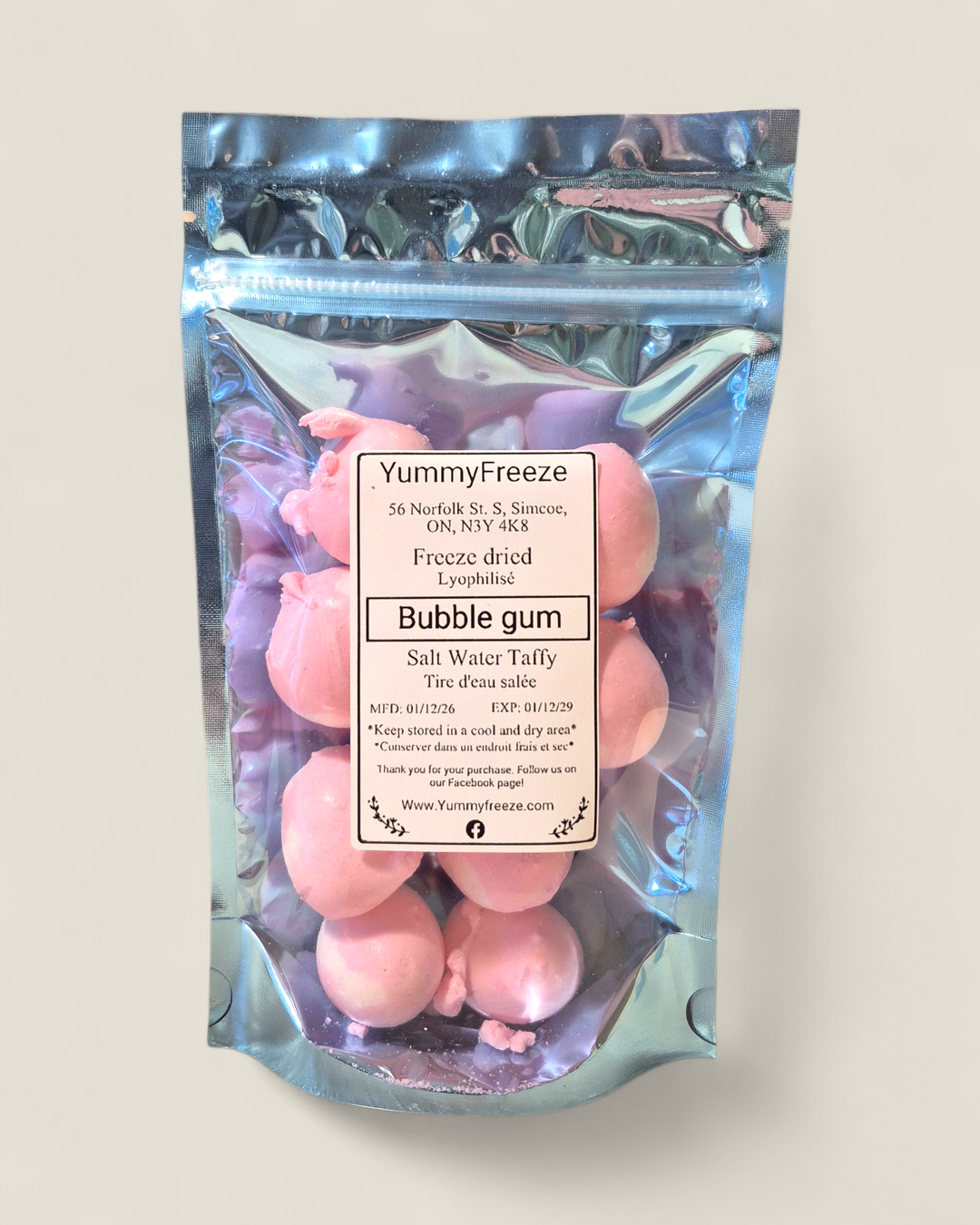 Yummy Freeze, Freeze Dried Salt Water Taffy
